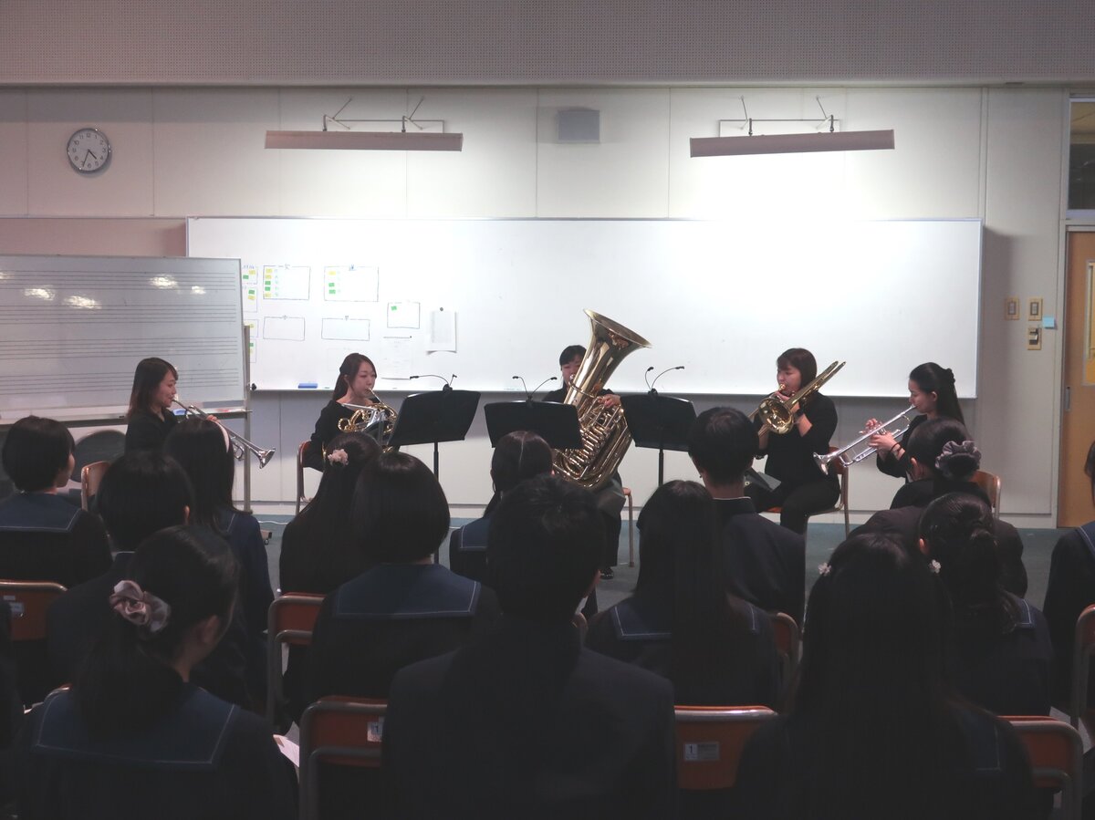 高校アウトリーチ 金管五重奏 MIYABI 雅 東京都立晴海総合高校